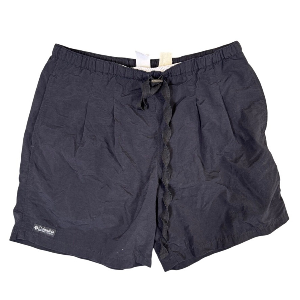 Columbia Mens Black Nylon Hiking Fishing Shorts Mesh Lined Size Medium